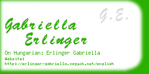 gabriella erlinger business card